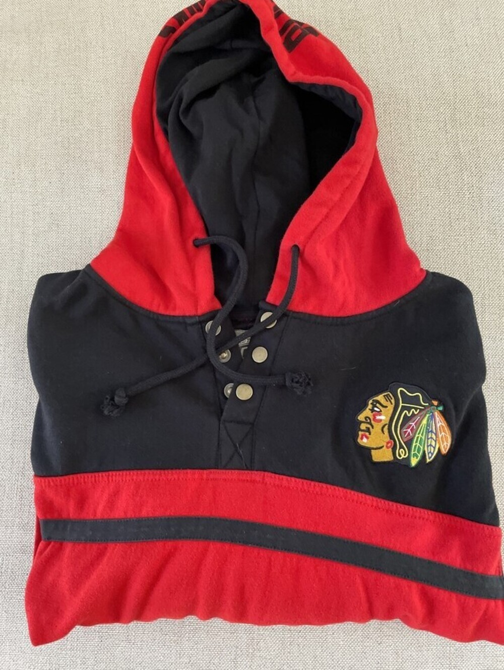 Chicago Blackhawks Hoodie Pullover Old Time Hockey L